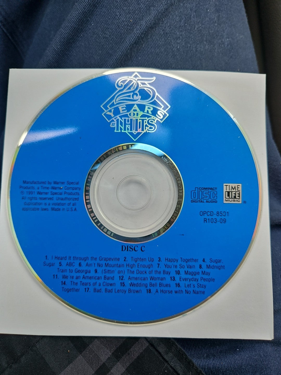 25 years of #1 hits (CD) Disc "C". Disc Only. Tested