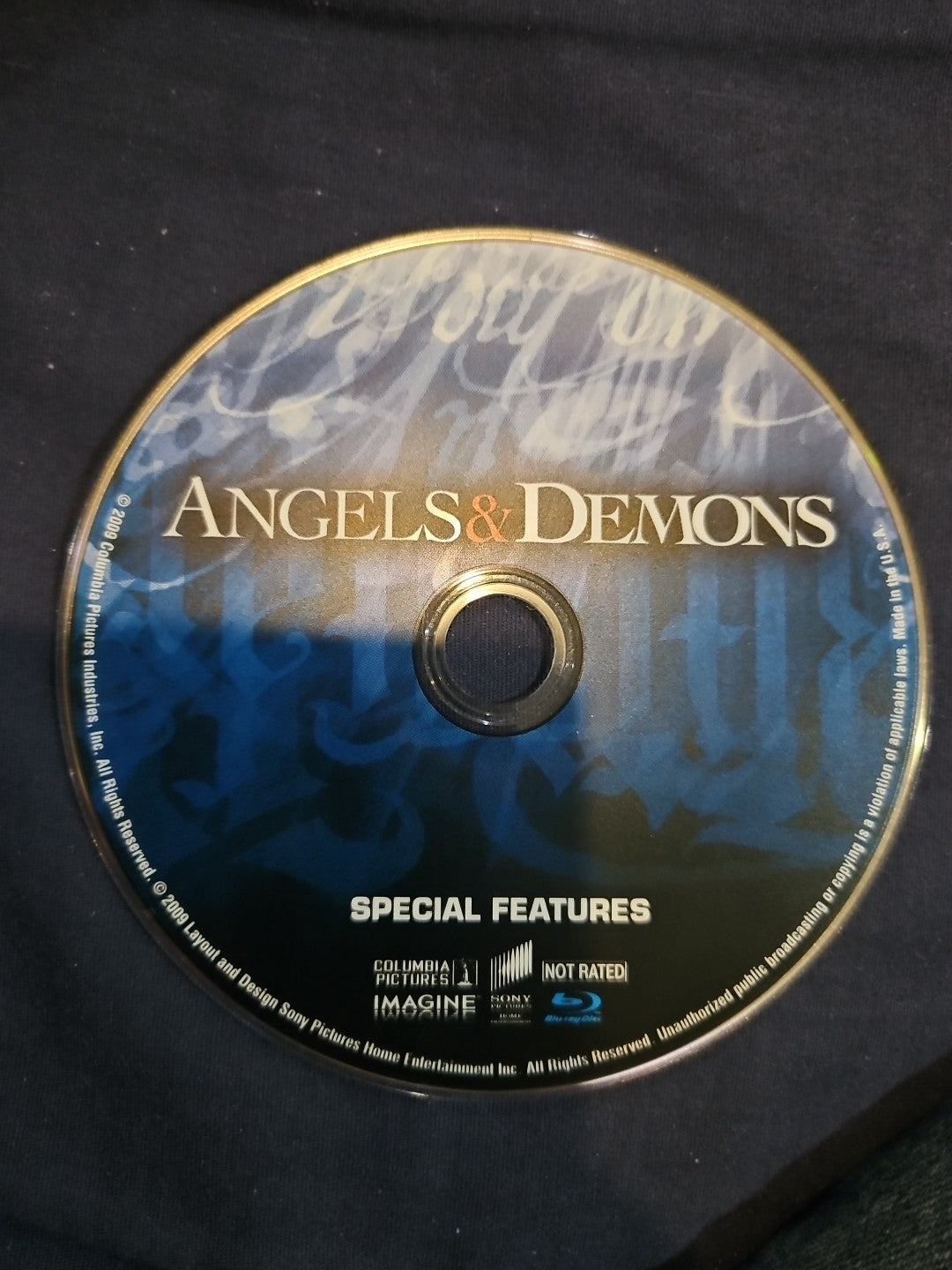 Angels and Demons Digital Copy (DVD) DISC ONLY + Special Features (Bluray) Disc