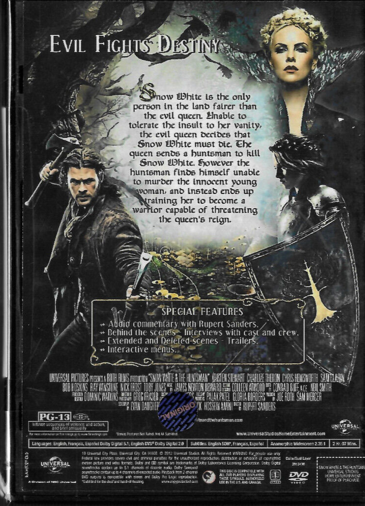 Snow White & the Huntsman (DVD, 2012)