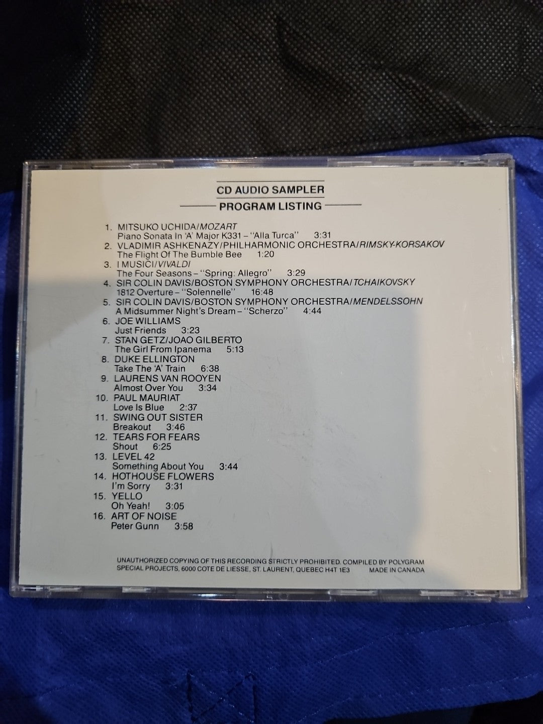 Compact Disc Sampler by PolyGram Special Projects (CD) Canada Import