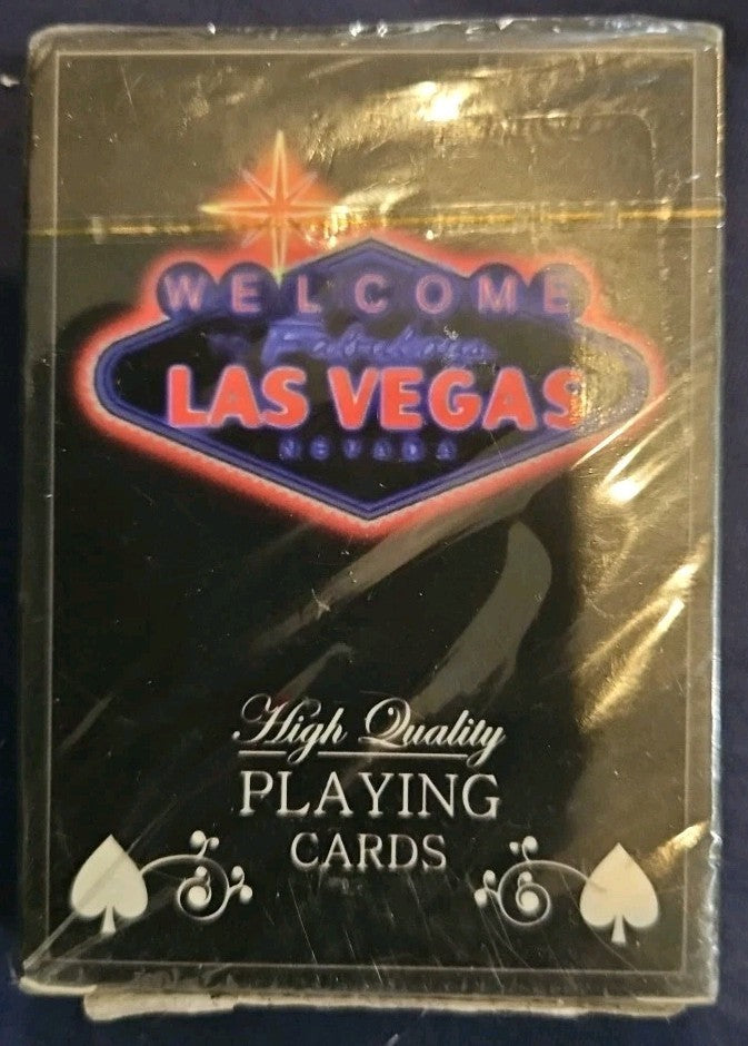 Vtg Welcome To Las Vegas Nevada Design Sealed Deck of Playing Cards Sealed