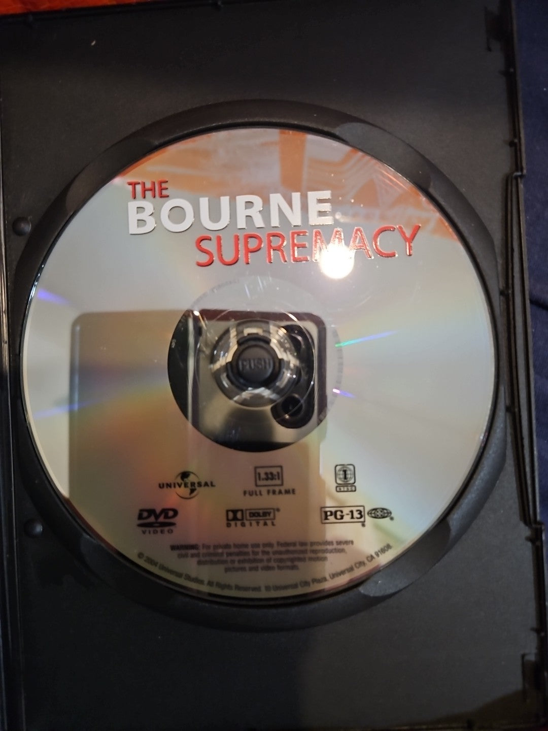 The Bourne Supremacy (DVD, 2004) Slim Case. Cropped Artwork. Tested