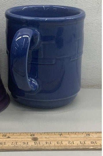 Longaberger Pottery Blue Cornflower Woven Traditions Coffee Mug Made in USA