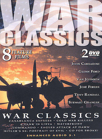 War Classics - Vol. 1: 8 Feature Films (DVD, 2003, 2-Disc Set) Sealed