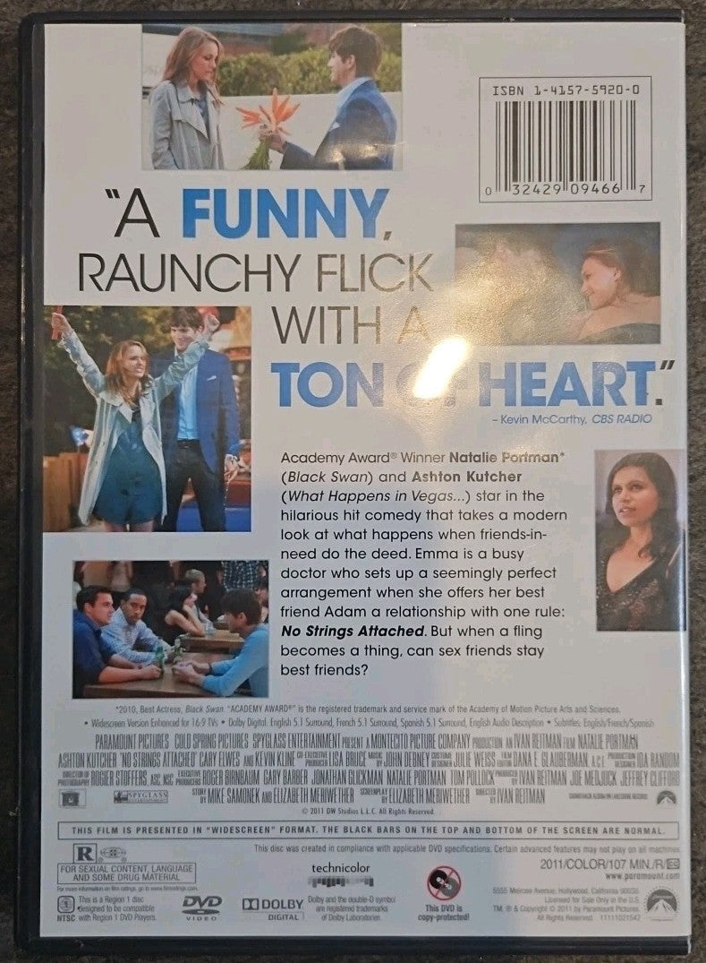 No Strings Attached (2011/ Paramount/ Rental Ready) - DVD 