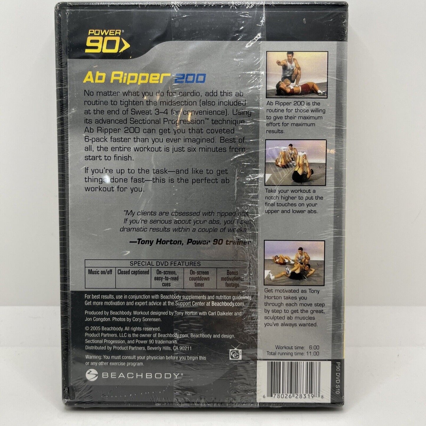Ab Ripper 200 Beachbody DVD Advanced Phase Ab Routine with Tony Horton NEW 2005
