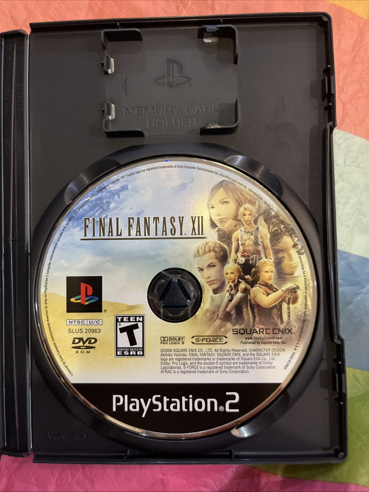 Final Fantasy XII (PS2) CIB W/ Manual + Reg. Original Case. Minor Liner Wear