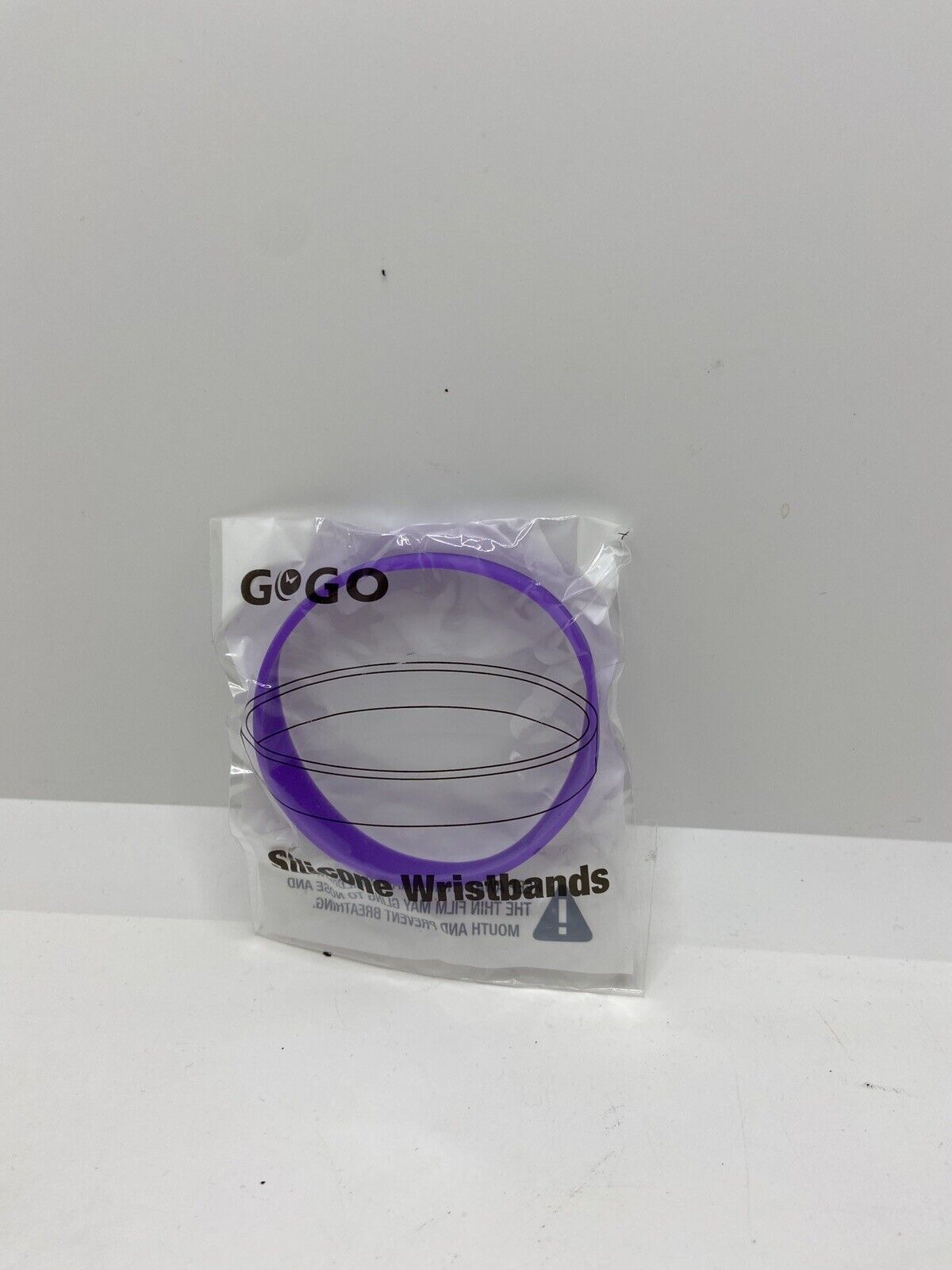 12 Pack Adult Silicone Purple  Rubber Bracelets Individually Packaged