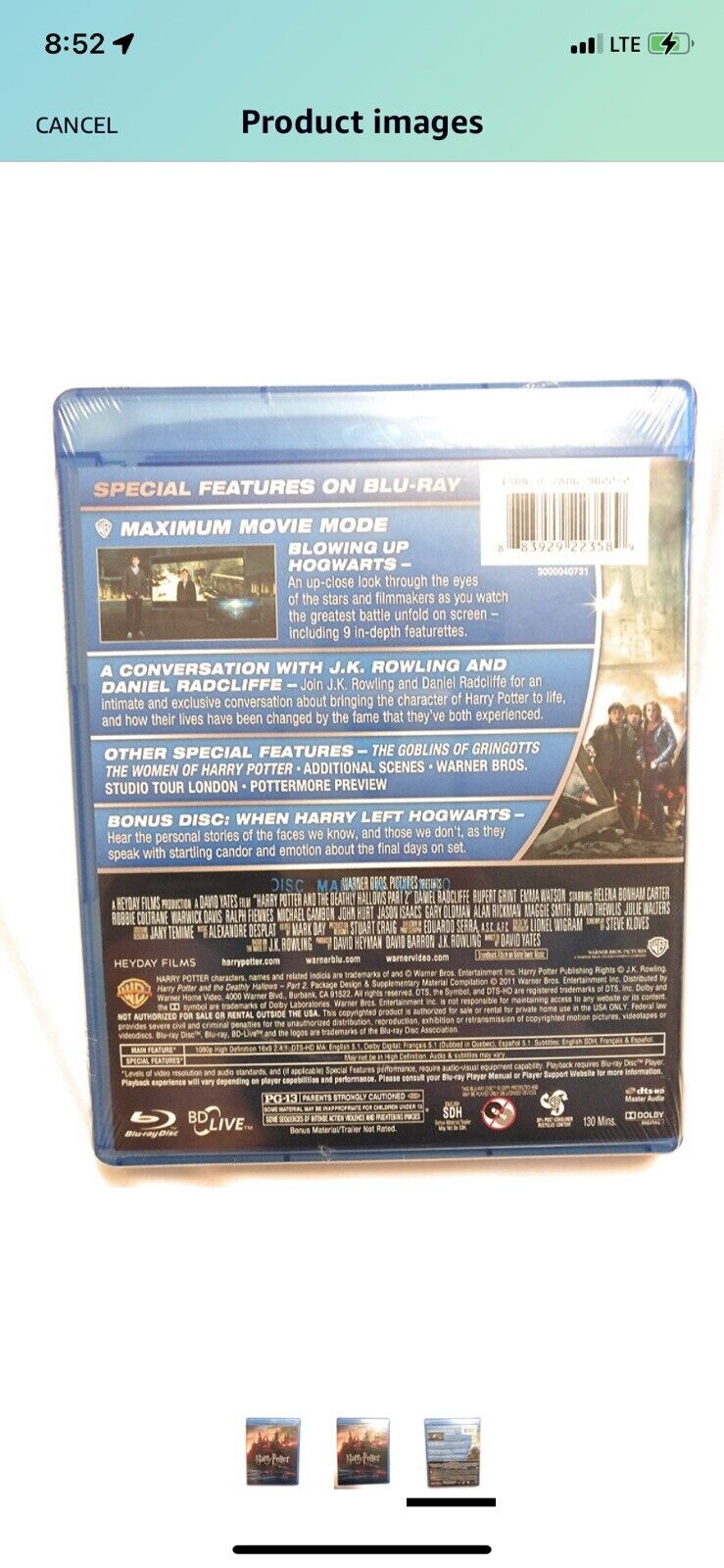 Harry Potter & Deathly Hallows Part 2 [Blu-ray] - Blu-ray