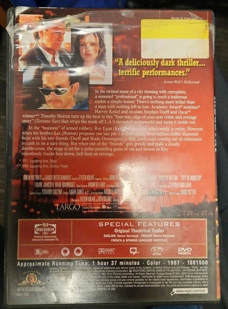 City of Industry (DVD, 1997) Tested