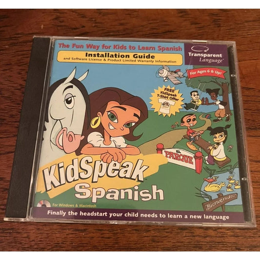 Kidspeak Spanish (PC-CDROM) For Ages 6+ by Transparent Language - New Sealed.