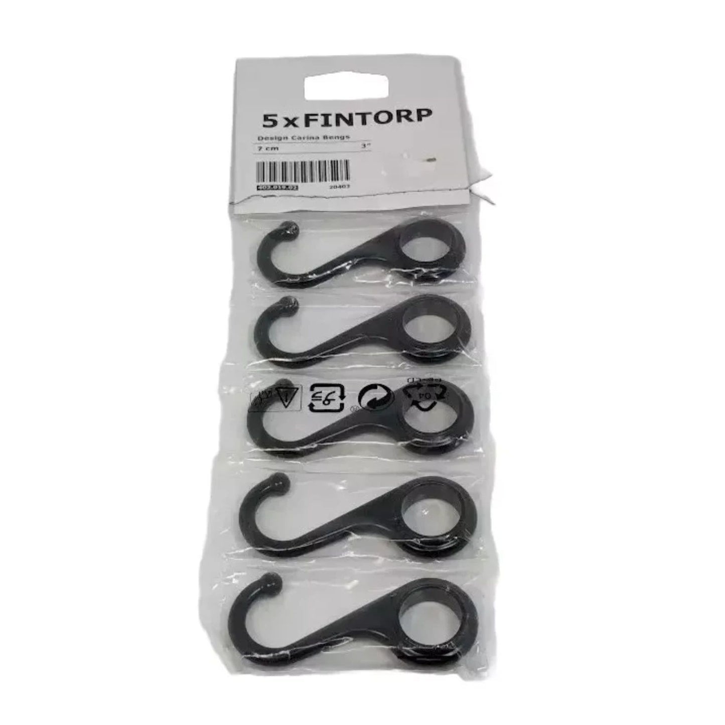 IKEA - 5x FINTORP Design Carina Bengs 7cm/3" 402.019.02 Hooks/Hangers