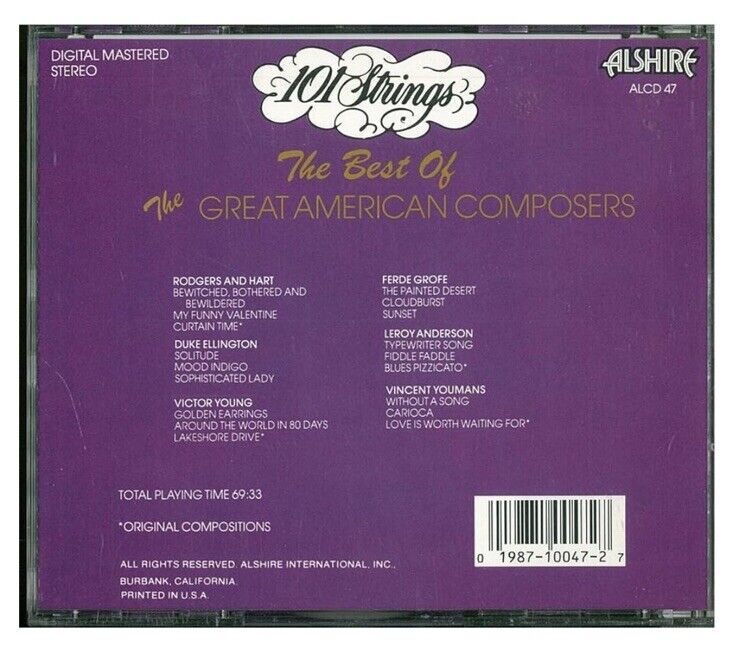 101 STRINGS - The Best of the Great American Composers (CD 1988)