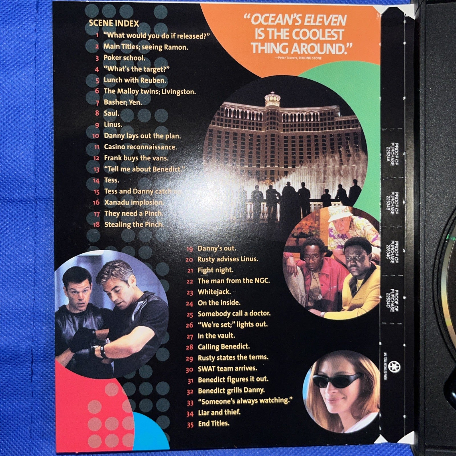 Oceans Eleven (DVD, 2002, Widescreen) Tested