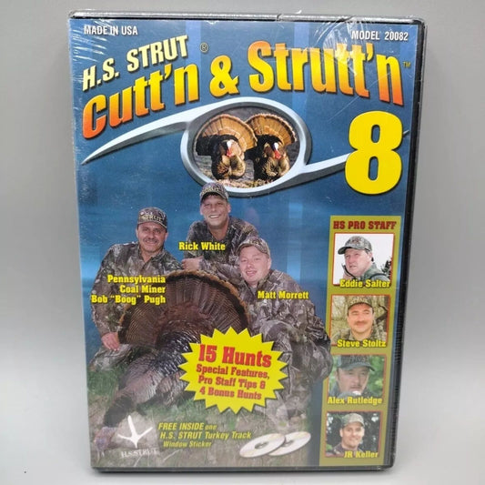 H.S. Strut Cutt'n & Strutt'n 8 (DVD) 15 Turkey Hunts - Brand New Sealed