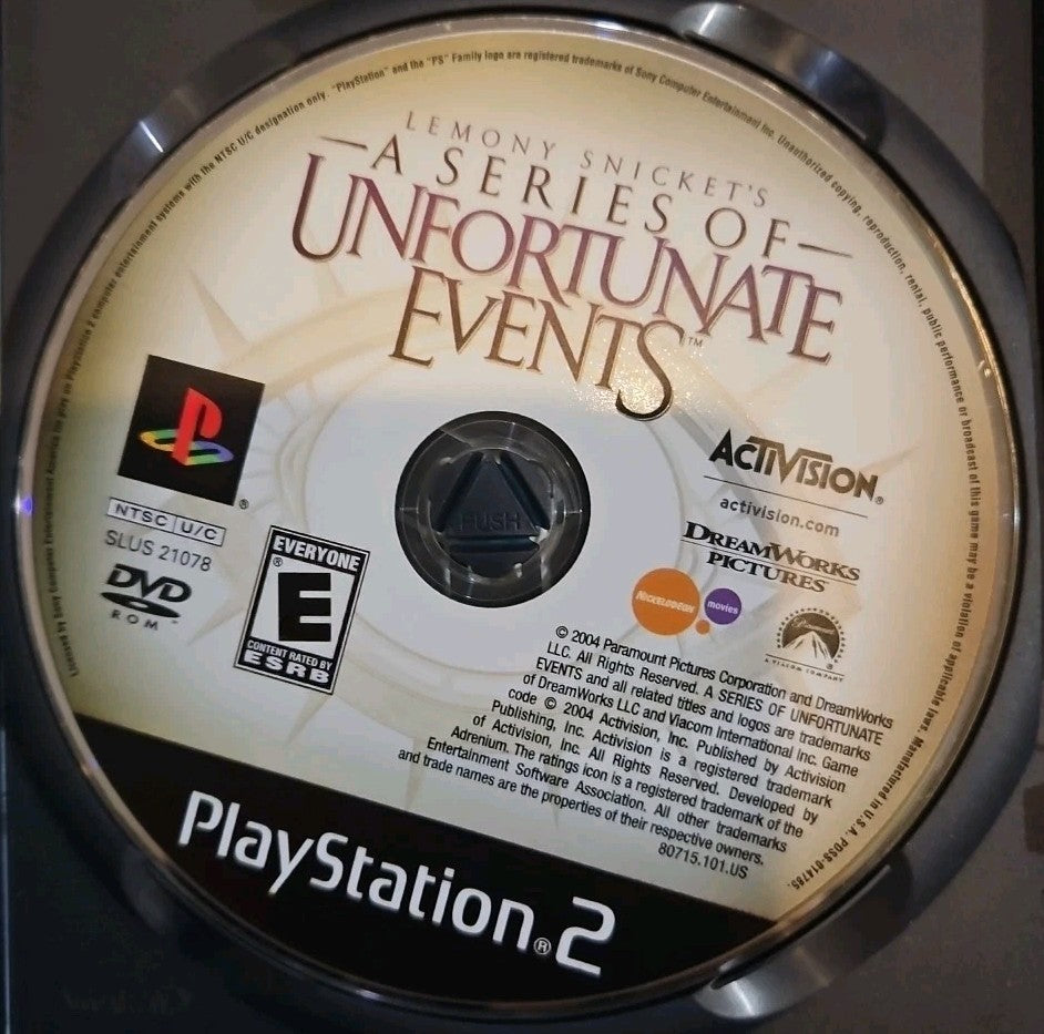 Lemony Snicket's A Series of Unfortunate Events (PS2) Mint. CIB