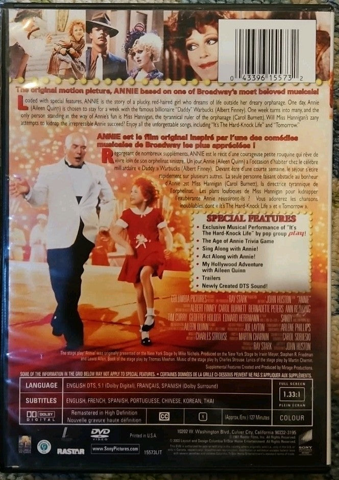 Annie (DVD, 2006, Canadian Special Anniversary Edition French) New Sealed