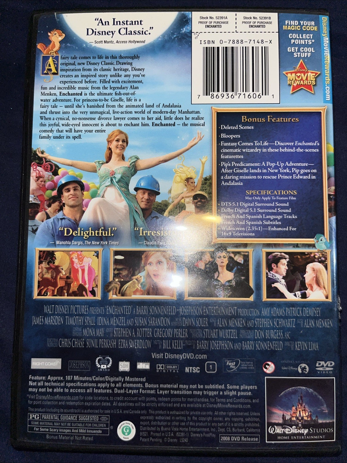 Enchanted (DVD, 2007) Sealed
