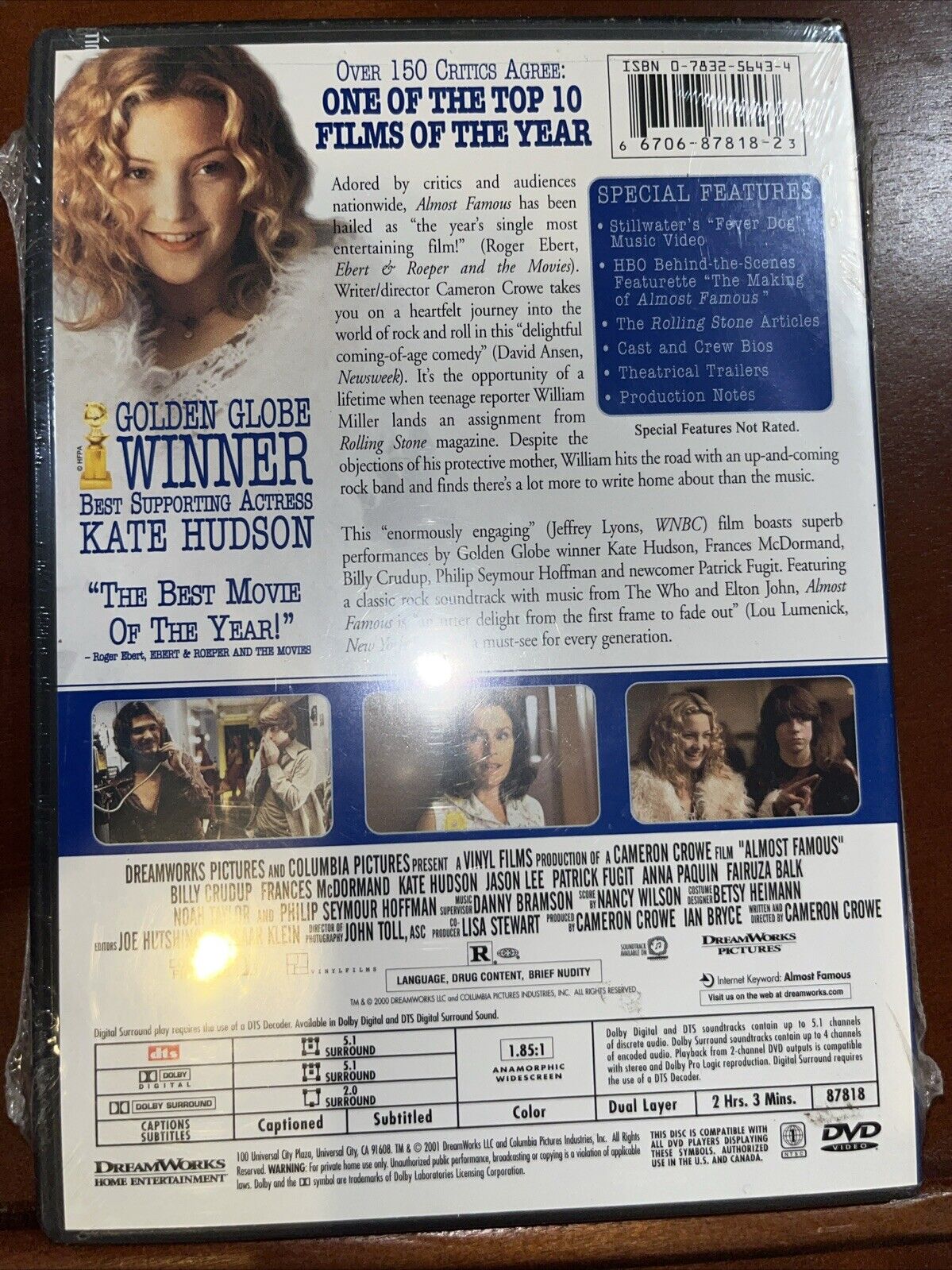 Almost Famous (DVD, 2001, Widescreen) NEW