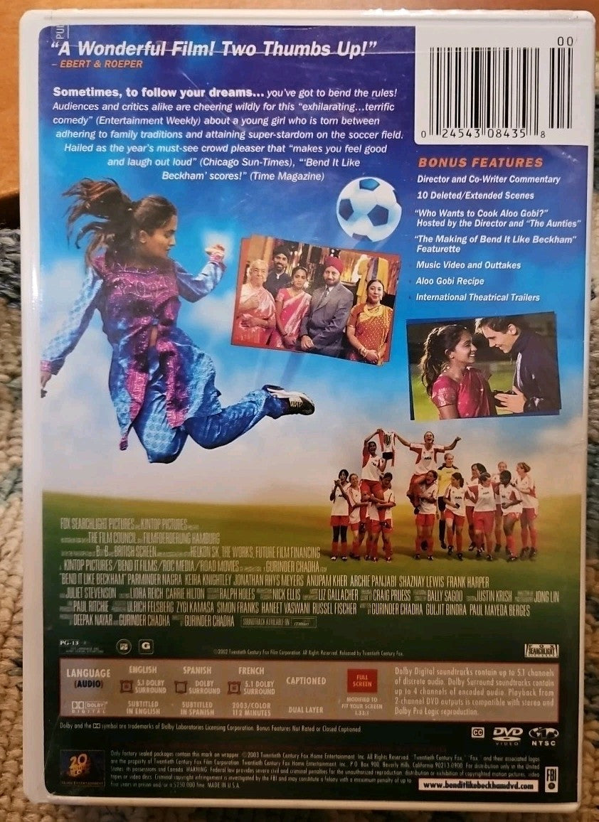 Bend It Like Beckham (DVD, 2003, Pan  Scan) New Sealed