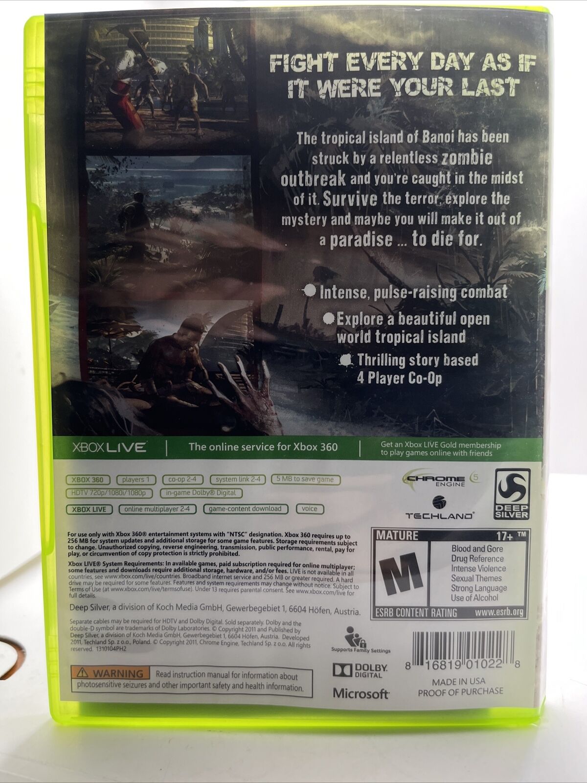 Dead Island -- Game of the Year Edition (Microsoft Xbox 360, 2012)