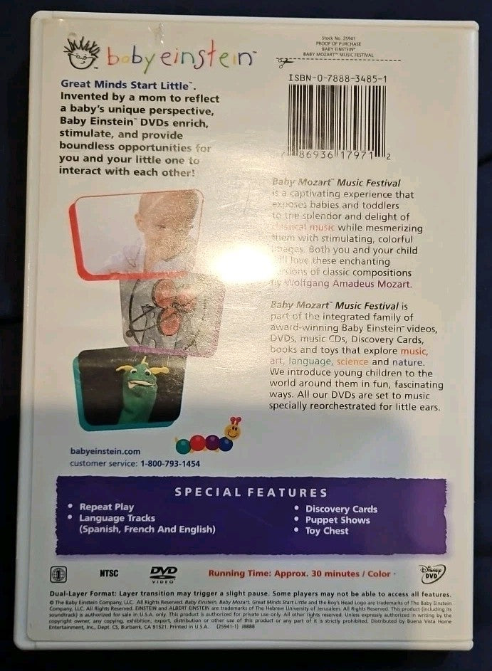 Baby Mozart (DVD) New Sealed