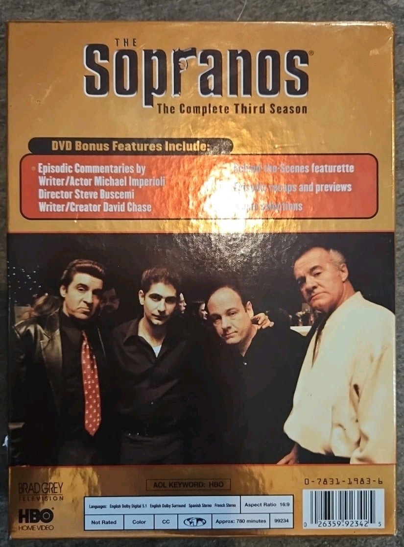 The Sopranos: the Complete Third Season (DVD, 2002)