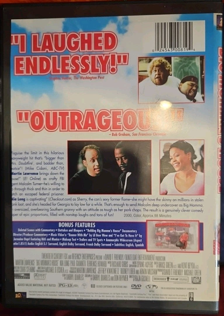 Big Mommas House (DVD, 2000, Special Edition)
