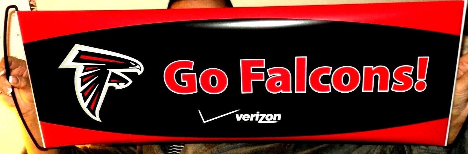 Go Falcons Spring Loaded Retractable Banner 10" X 29"