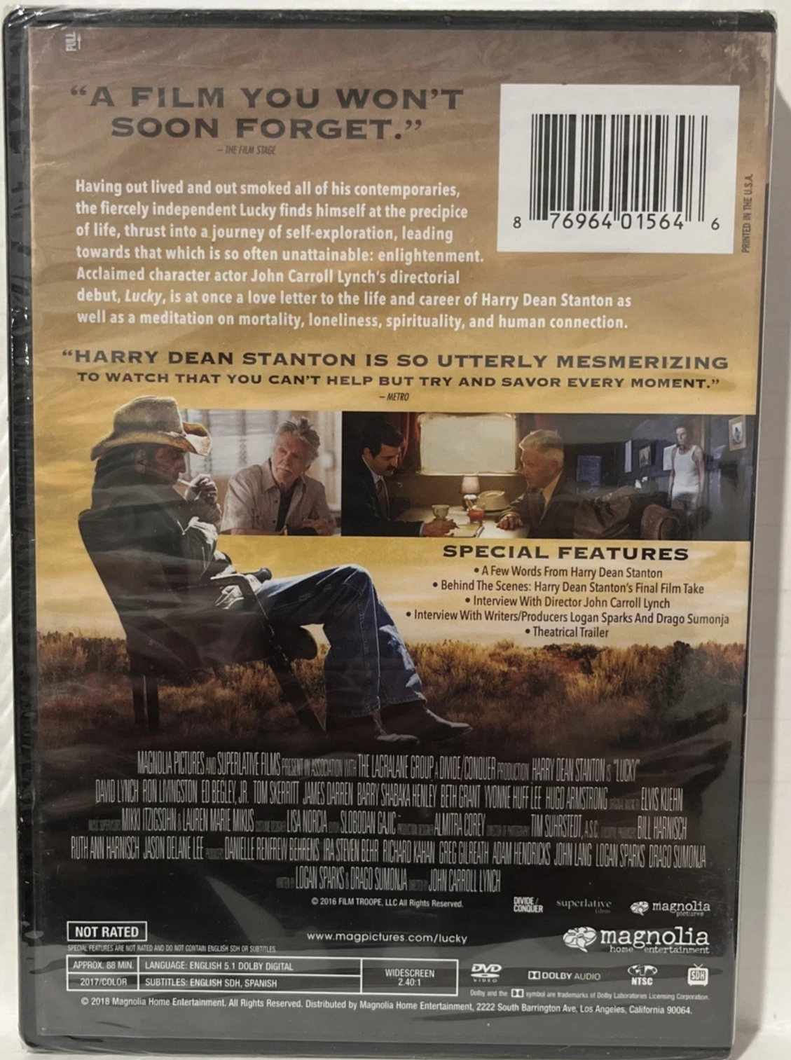 Lucky (DVD, 2017) new