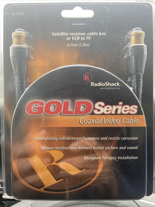 Coaxial Video Cable Gold Series 6-Ft RadioShack 15-1516 Free Shipping A6