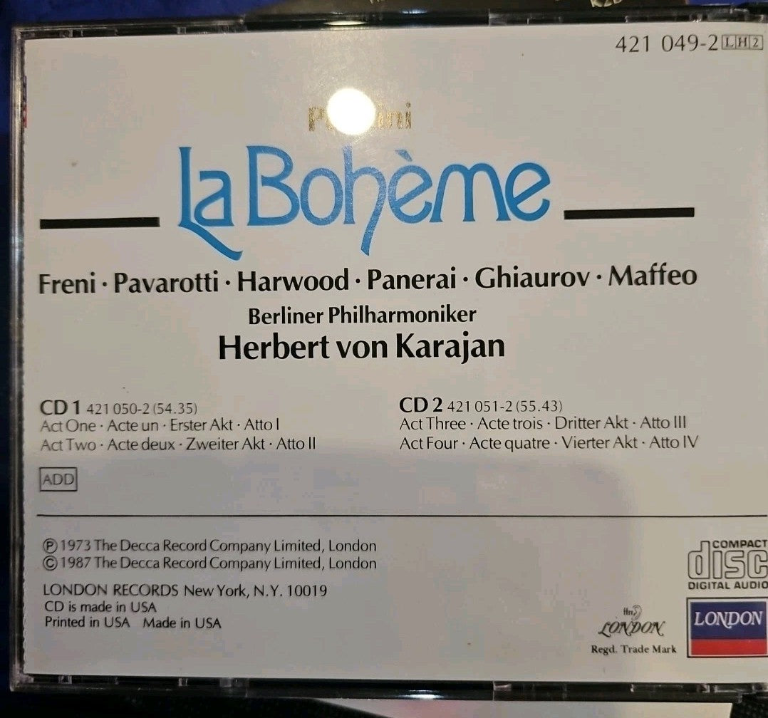 La Boheme by Luciano Pavarotti (CD, 1990)