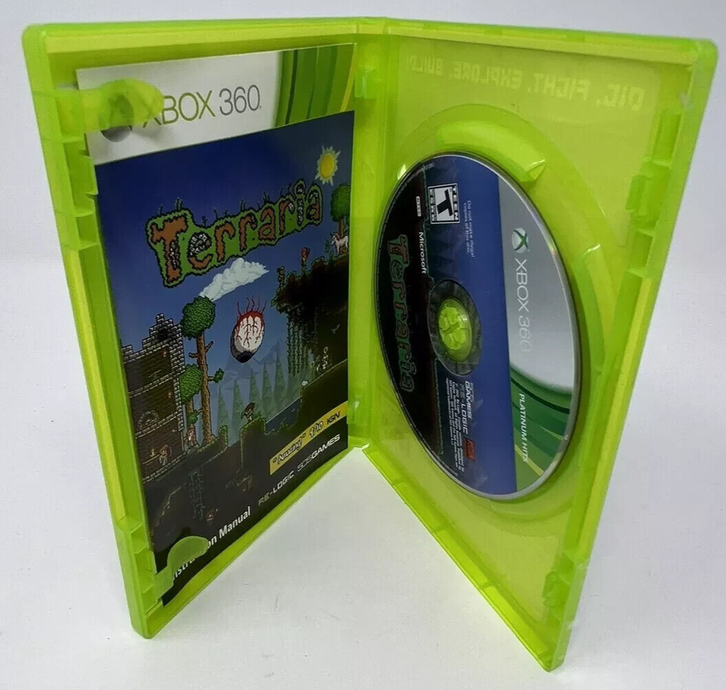 Terraria (Xbox 360) CIB. TESTED. NO SCRATCHES. NEW CASE. RESEALED.