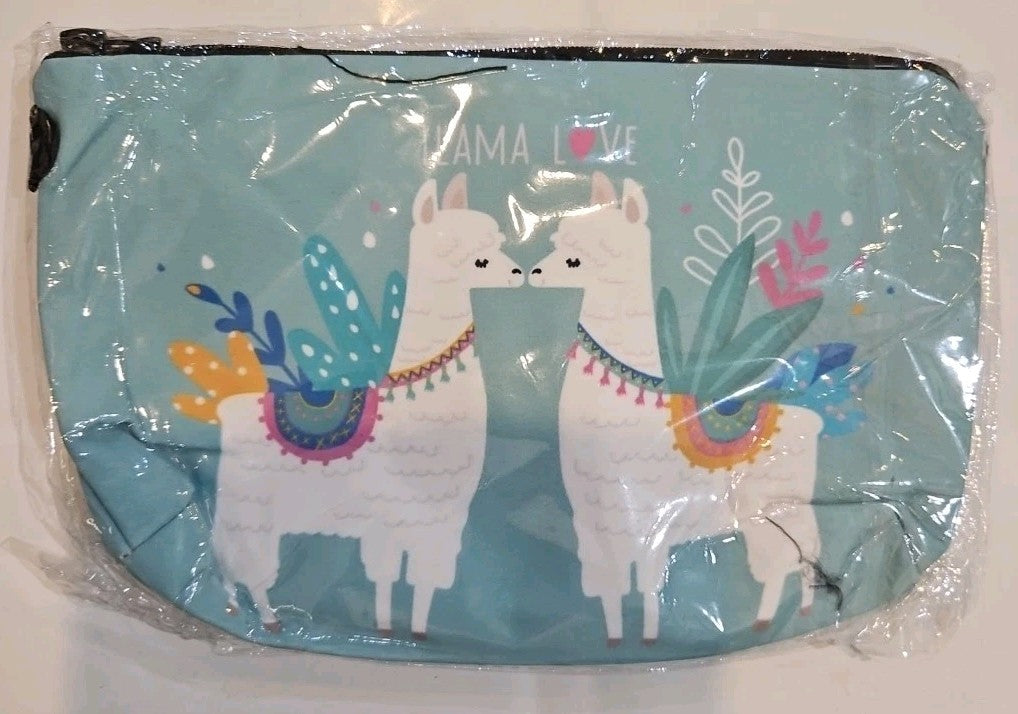 Llama Love Zip Pouch 8" X 5"