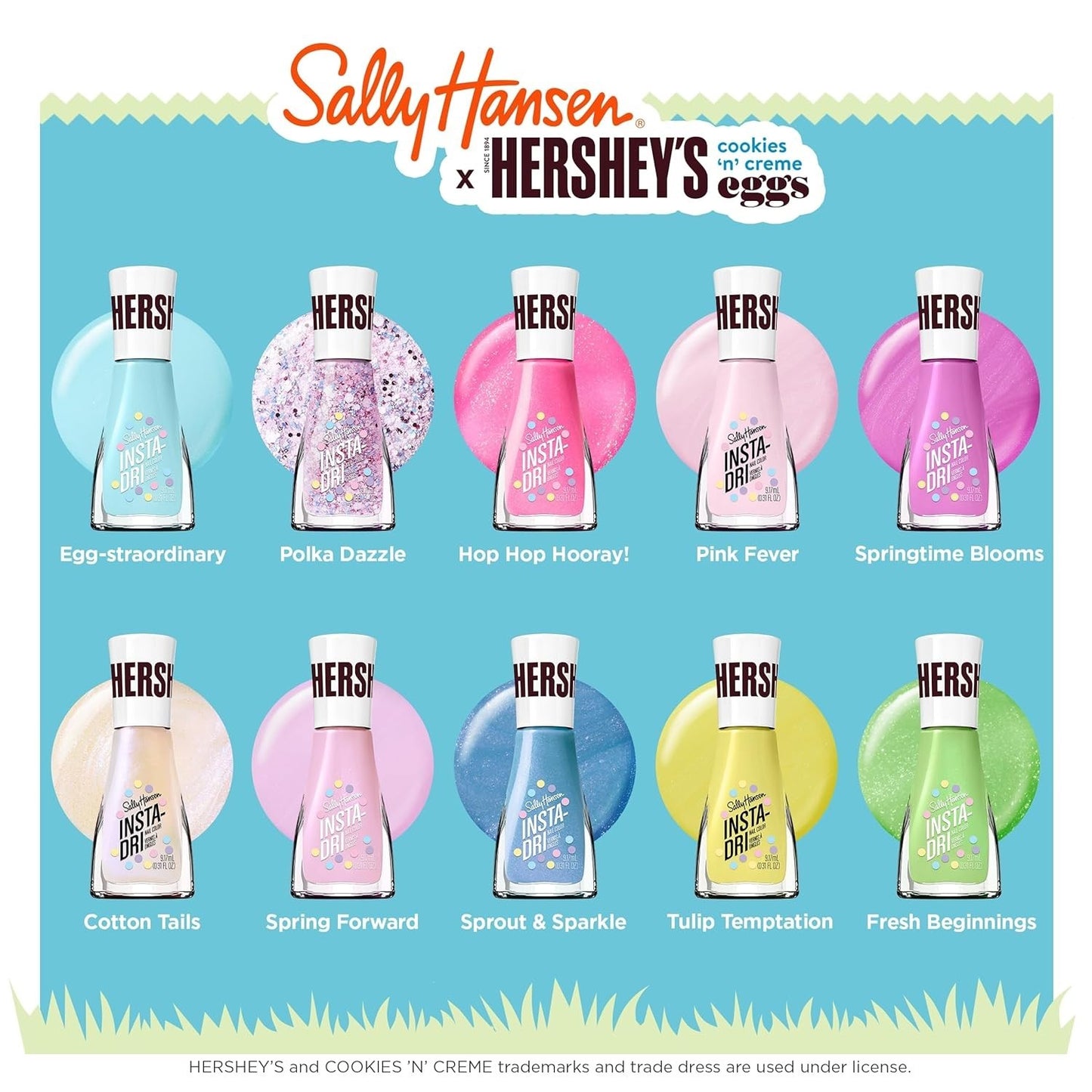 Hershey's Cookie 'n' Cream Eggs - 781 - Sally Henson Insta-Dri Nail Polish .31oz