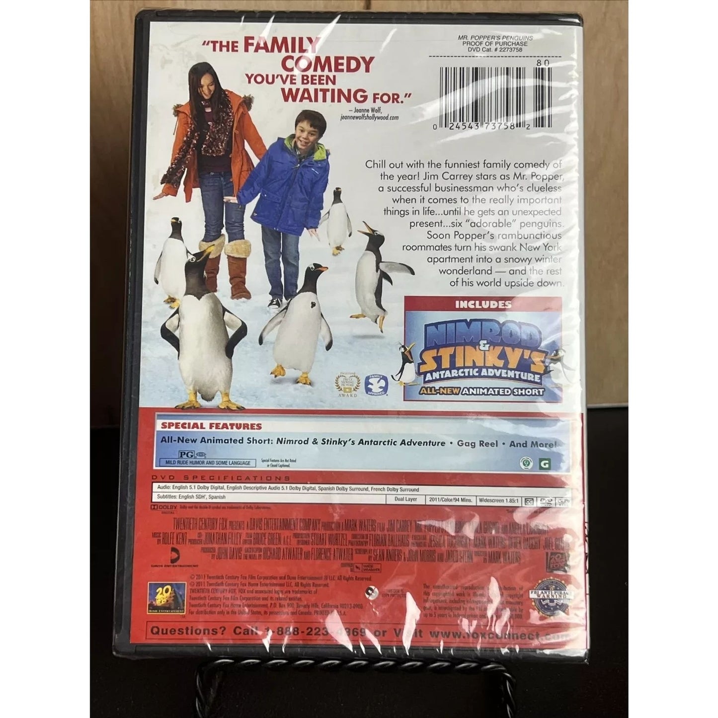 Mr. Popper's Penguins (DVD) Factory Sealed