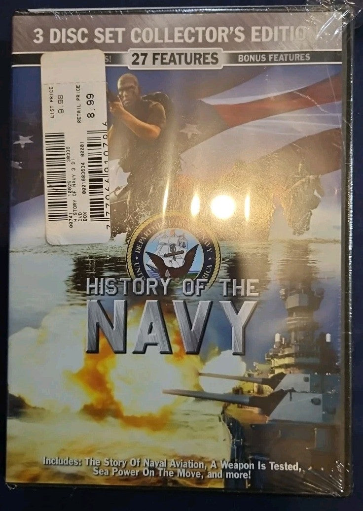 History of the Navy (DVD, 2008, 3-Disc Set) Sealed