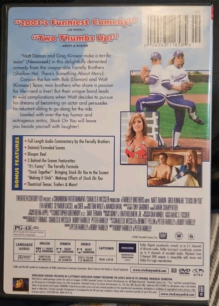 Stuck on You  (DVD) Widescreen. New Sealed