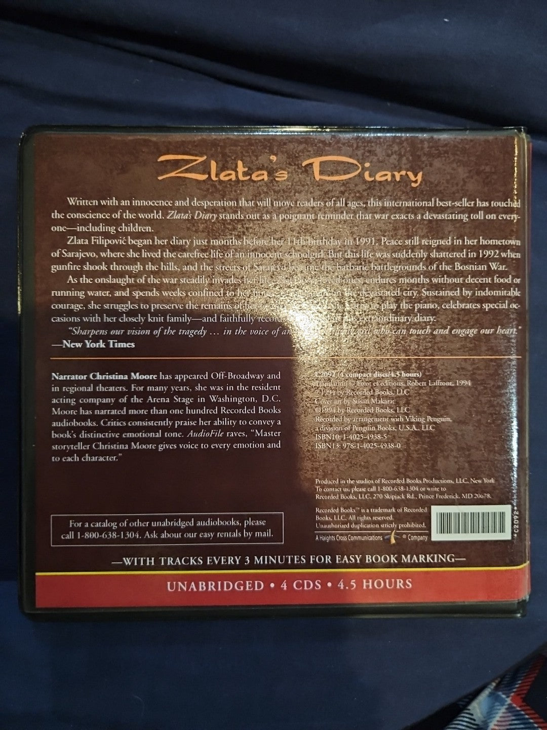 Zlata's Diary : A Child's Life in Wartime Sarajevo by Zlata Filipovic (1994,...