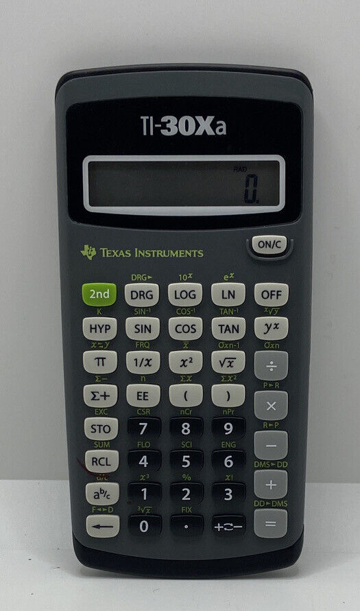 Texas Instruments TI-30Xa Scientific Calculator [Tested - Works]