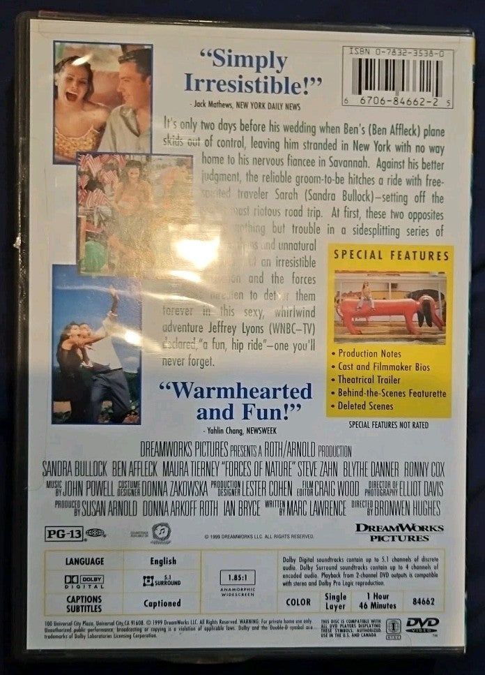 Forces of Nature (DVD, 1999) New Sealed