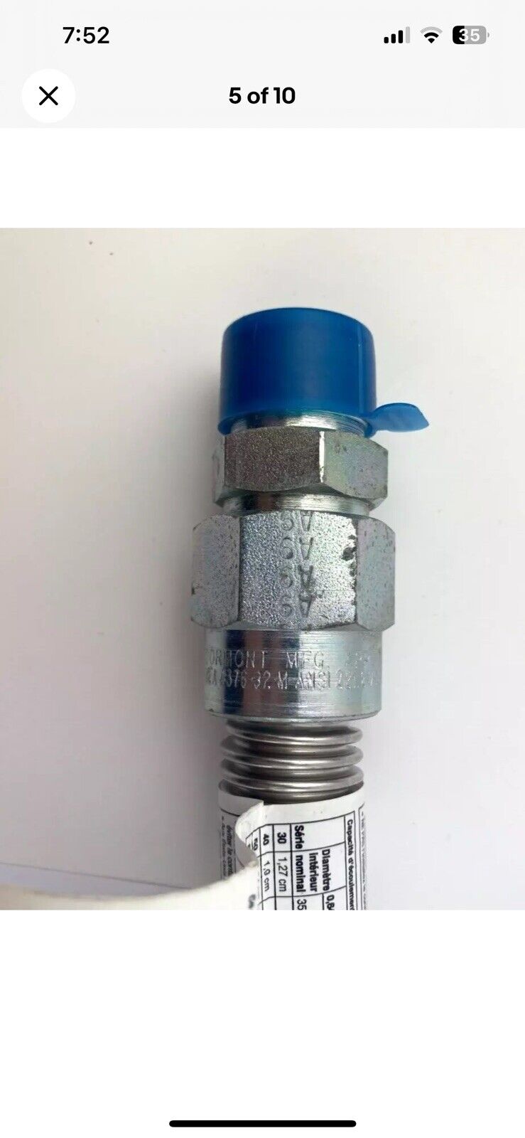 Dormont 376-92-M Stainless Steel Gas Connector 3/4” X 14” Male / Male New