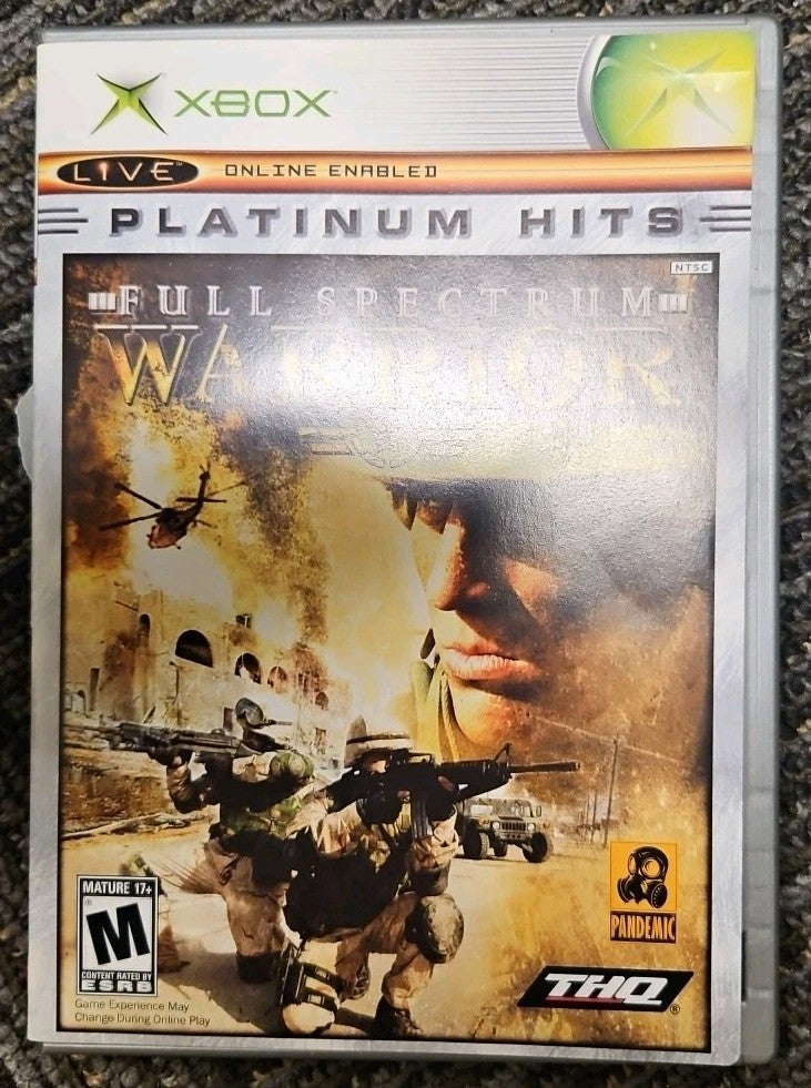 Full Spectrum Warrior (Xbox) Platinum Hits. Tested. No Scratches. New Case