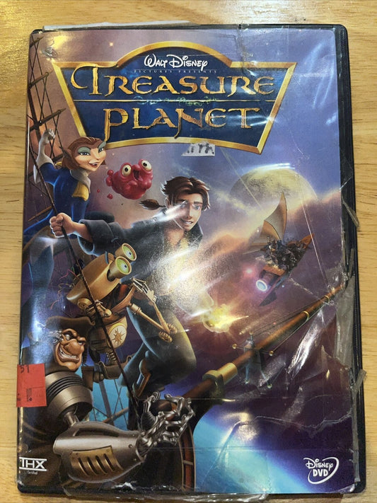Treasure Planet (DVD, 2002) TESTED. NO SCRATCHES. SOME ARTWORK DAMAGE. NEW CASE