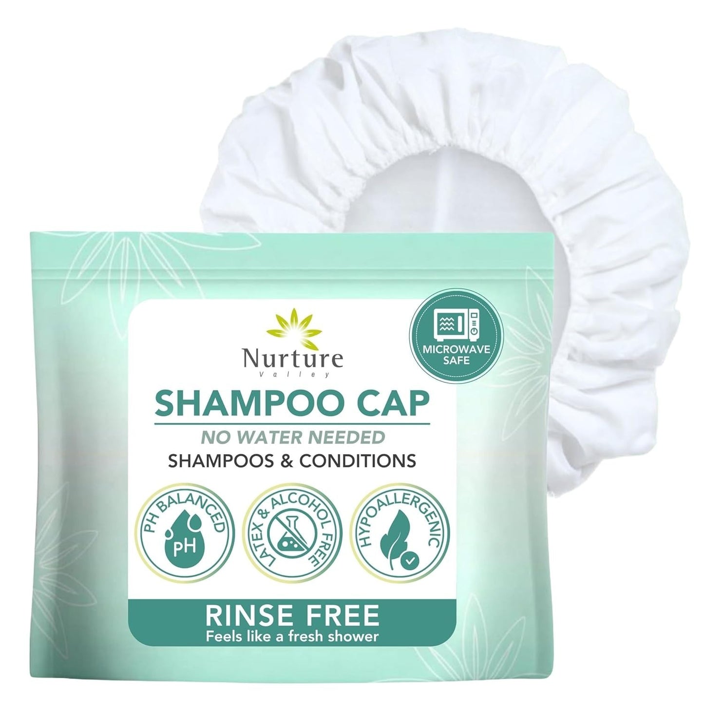 Nurture Valley Shampoo Cap NO WATER REQUIRED - Cleans & Condition Without Water