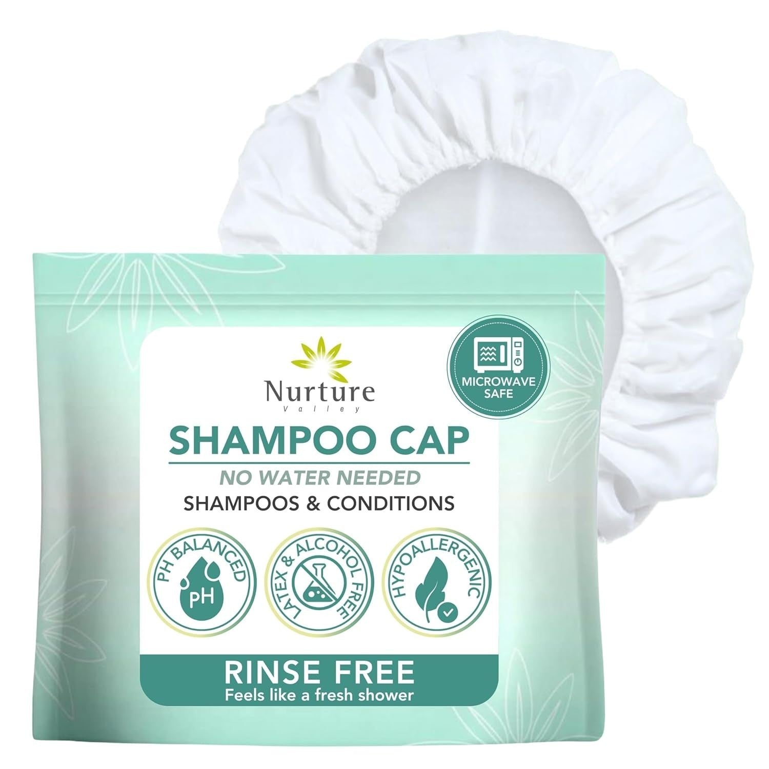 Nurture Valley Shampoo Cap NO WATER REQUIRED - Cleans & Condition Without Water