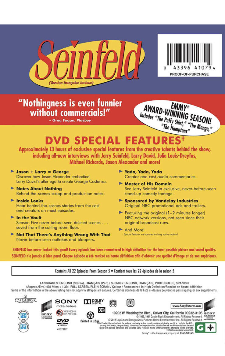 Seinfeld: Season Five DVDs