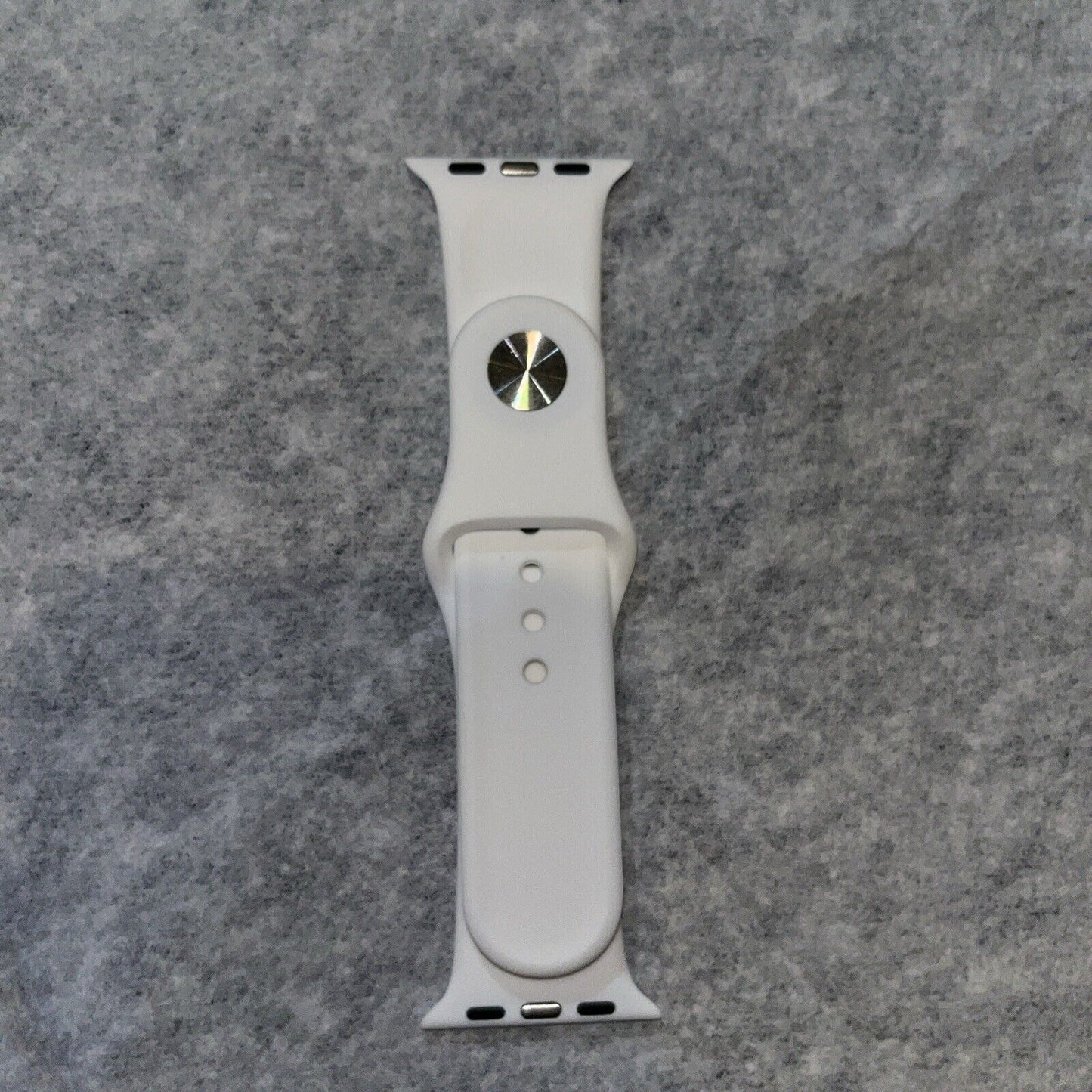 White S/M Apple Watch Sports Band Fits 38/40/41mm for Series 7 8 9