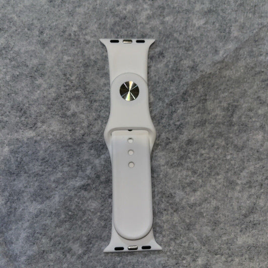 White S/M Apple Watch Sports Band Fits 38/40/41mm for Series 7 8 9