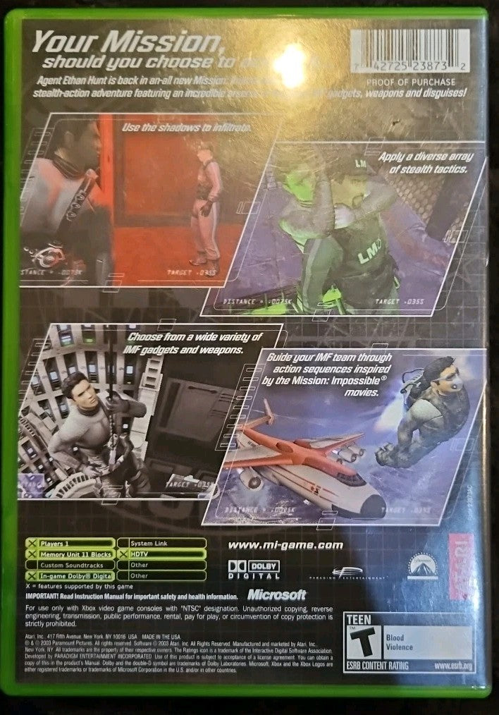 Mission-Impossible Operation Surma (Xbox) Tested. New Case. No Scratches